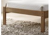 4ft6 Double Eko. Oak finish wood bed frame with low foot end. 3